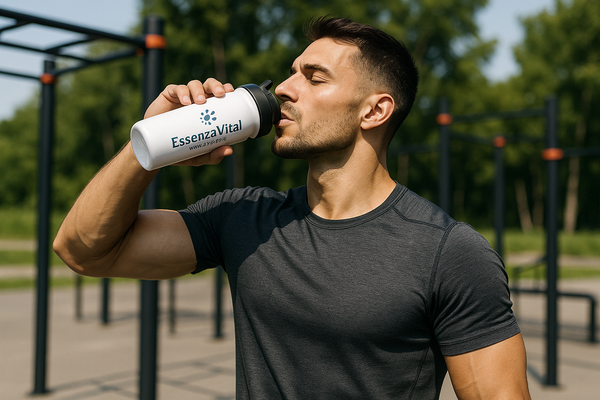 men drinking collagen Essenzavital