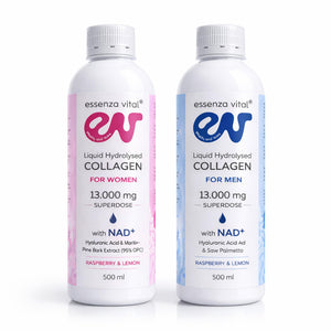 essenzavital colageno liquido con nad+ duo pack botella