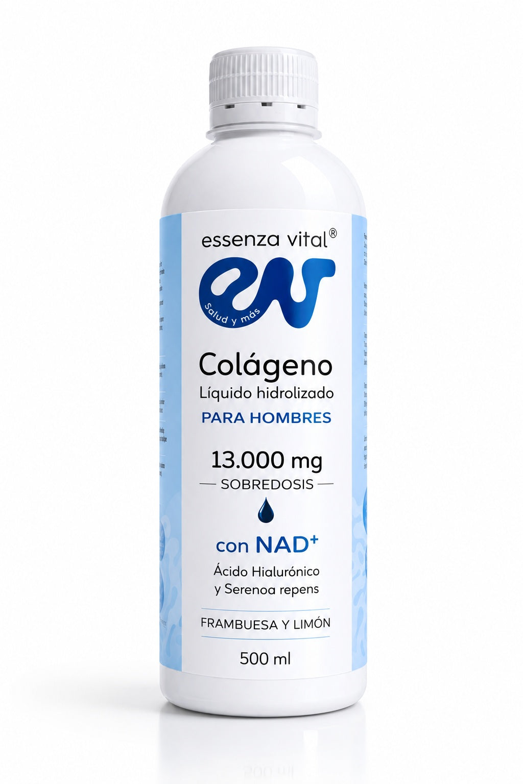 Essenza Vital Colageno Liquido para hombres hombre con NAD+ 13000mg botella