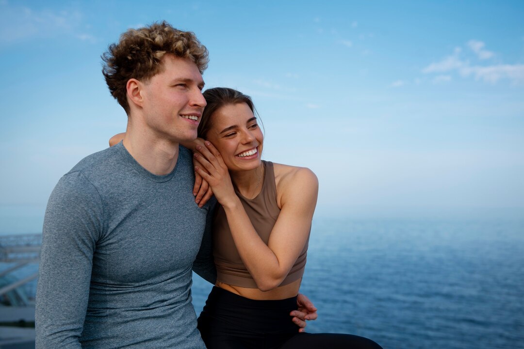 couple working out together outdoors